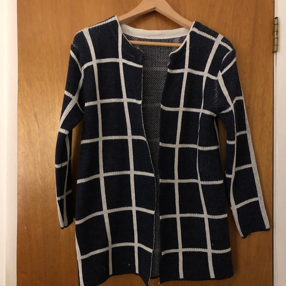 NWOT Navy Panel Sweater Jacket - one size - Picture 3 of 3